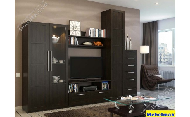 Гостиная "Британика" Дуб тёмный