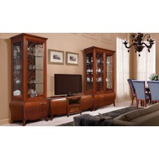 Шкаф с витриной ГМ 6351-01, тумба для р/а ГМ 6360, шкаф ГМ 6352