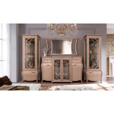 Шкафы с витринами ГМ 6351,-01, тумба ГМ 6366, зеркало ГМ 6392