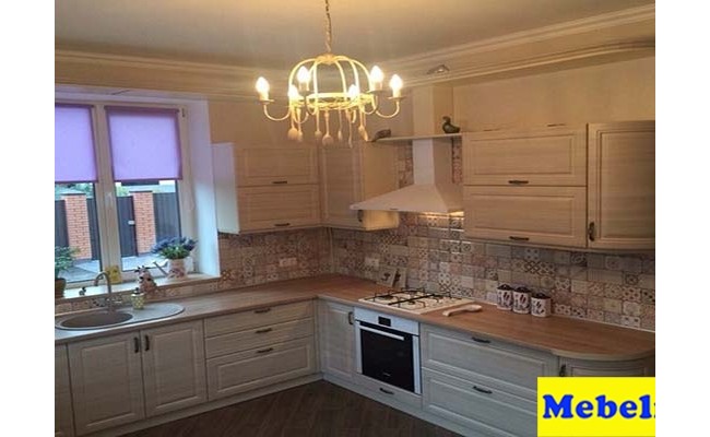 Кухня МДФ ПВФ акация светлая