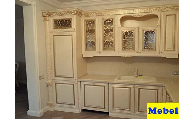 Кухня ЗОВ массив т518 ясень