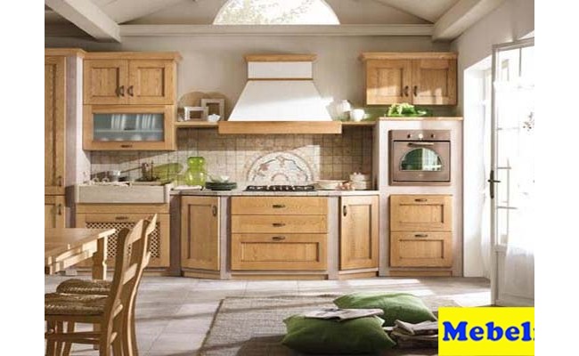 Кухня ЗОВ массив ясеня т501