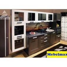 Кухня МДФ рамочный "Марсель 3" ПП Мрамор/ ПП Винтаж