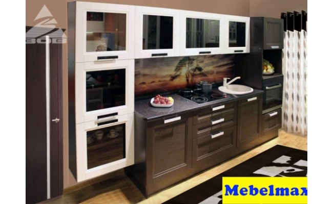 Кухня МДФ рамочный "Марсель 3" ПП Мрамор/ ПП Винтаж