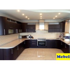 Кухня МДФ ПВХ Венге п-образная