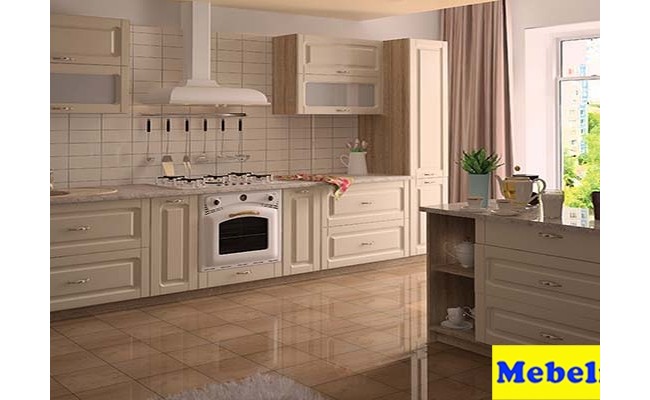 Кухни МДФ крашеный ЗОВ бежевый