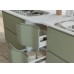 Кухня из МДФ крашеного «ОРИОН» NCS S3005-G50Y матовый/ral 9003