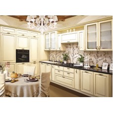 Кухня МДФ крашенный Париж №1 патина темная