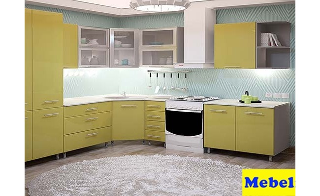 Кухня МДФ крашенный RAL 1001