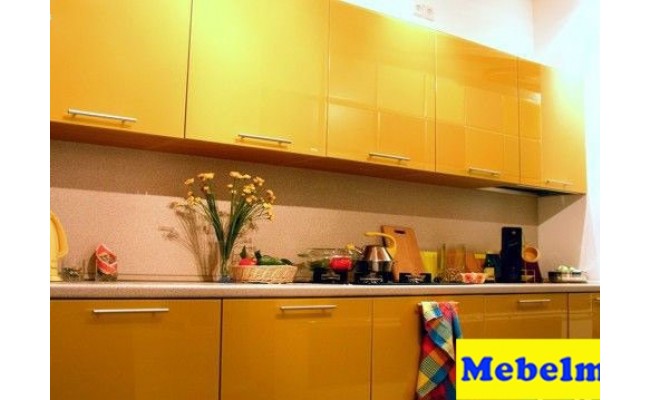 Кухня МДФ крашенный RAL 1033 Глянец