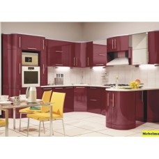 Кухня МДФ крашенный RAL 3032 глянец