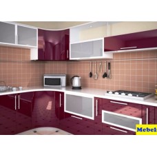 Кухня МДФ крашенный RAL 4004 глянец