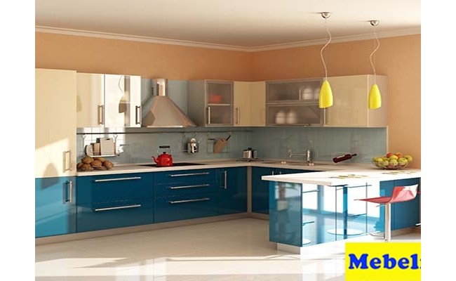 Кухня МДФ крашенный RAL 9001-5015