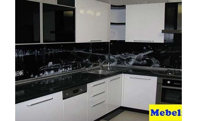 Кухня МДФ крашенный RAL 9001