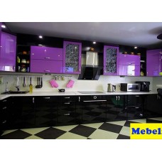 Кухня МДФ крашенный RAL 9005-4008