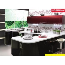 Кухня МДФ крашенный RAL 9005/3032, глянец