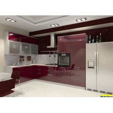 Кухня МДФ крашенный RAL 9007 глянец