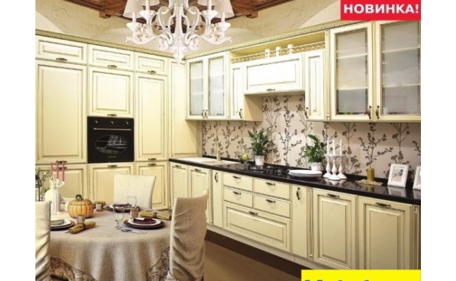 Кухня МДФ "Париж №1", патина