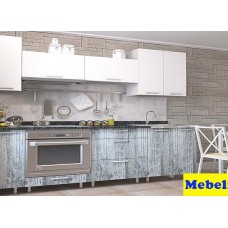 Кухня Белый (верх) + Дуб меловой (низ)