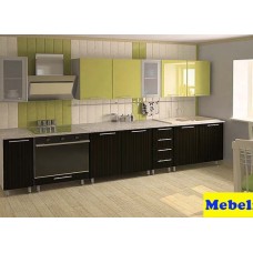 Кухня Фисташка (верх)+Зебрано темный (низ)