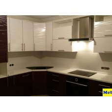 Кухня Пластик 3д слива белый