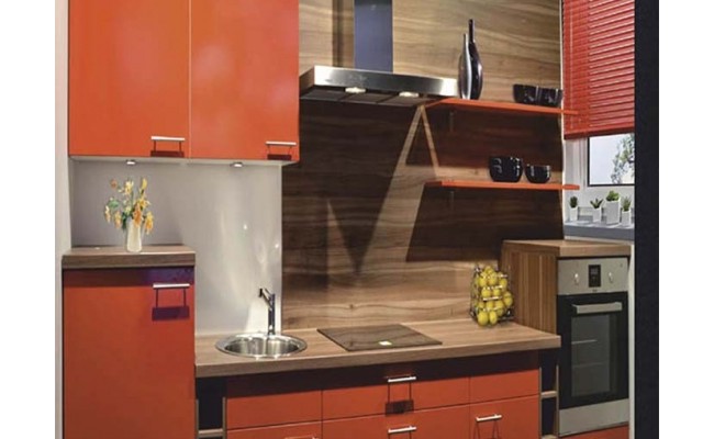 Кухня Пластик. Цвет: Апельсин