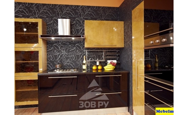 Кухня Пластик/ Золото, Перламутр