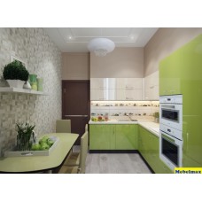 Кухня ПОСТ бежевый зеленый