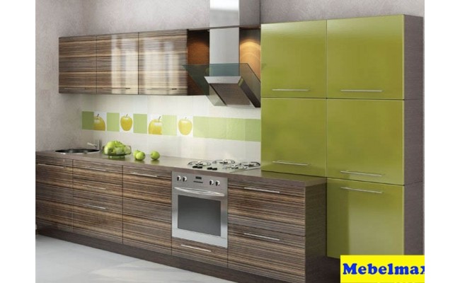 Кухня Зебрано / Цитрусовый глянец