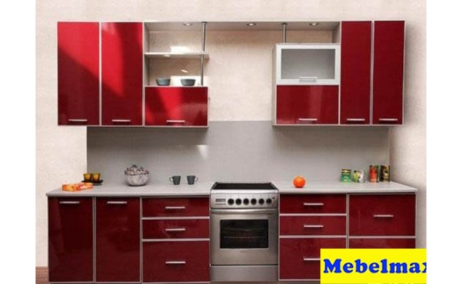 Кухня ЗОВ Красный монохром