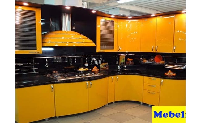 Кухни МДФ крашеный RAL 1028