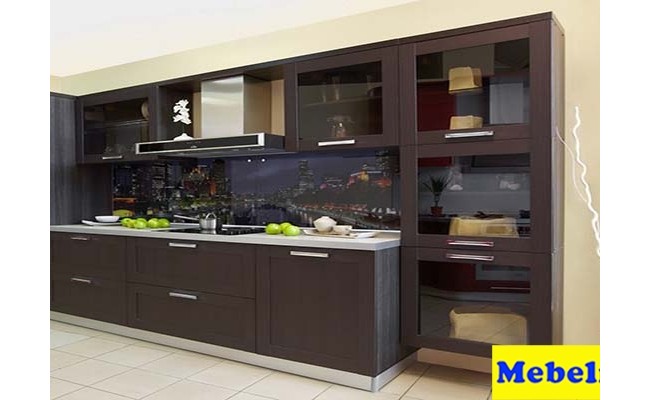 Кухня Техно 1 Каштан