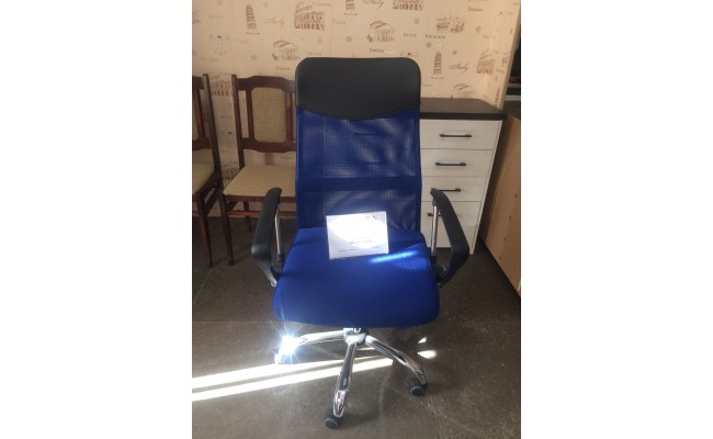 Кресло поворотное ARIA черный+синий