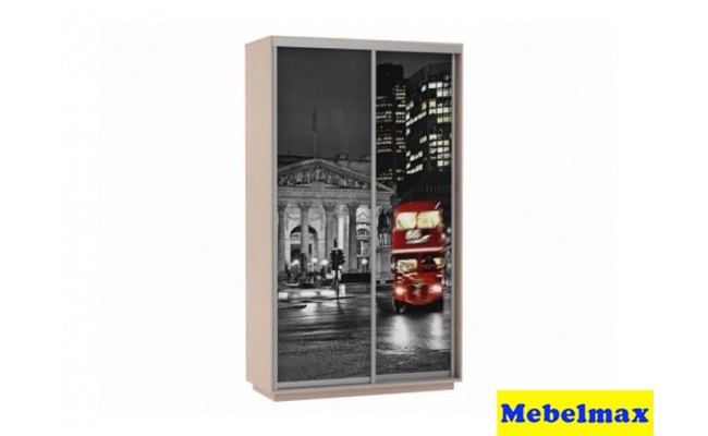 Шкаф-купе Фото 1200Х2200Х600 (дуб молочный)