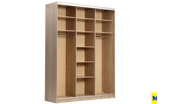 Шкаф-купе 3-х дверный Дуб сонома 182 см